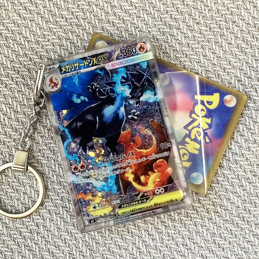 Mega Charizard X EX-Japanese Version Card Quicksand Keychain