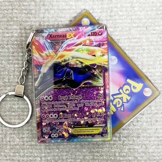 Xerneas EX Card Quicksand Keychain