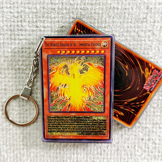 THE WINGED DRAGON OF RA - IMMORTAL PHOENIX Card Quicksand Keychain