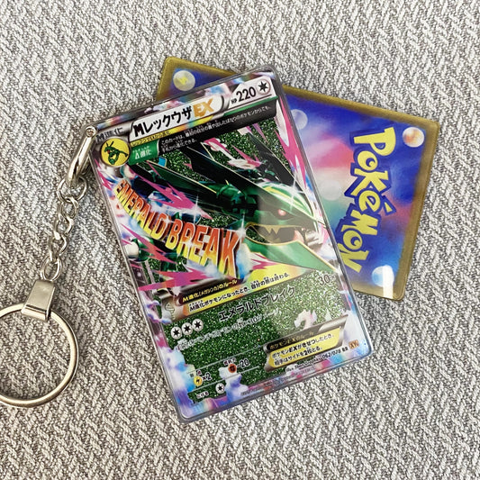 Rayquaza-EX Card Quicksand Keychain