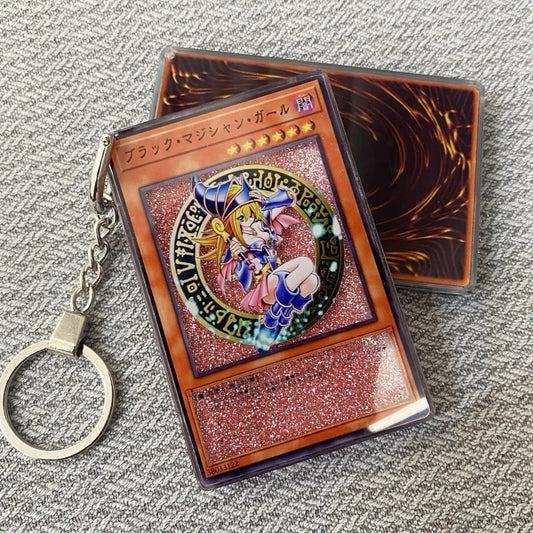 Dark Magician Girl Card Quicksand Keychain