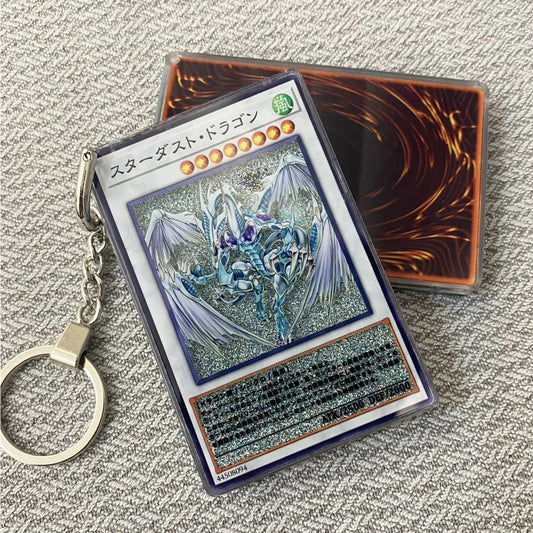 Stardust Dragon Card Quicksand Keychain