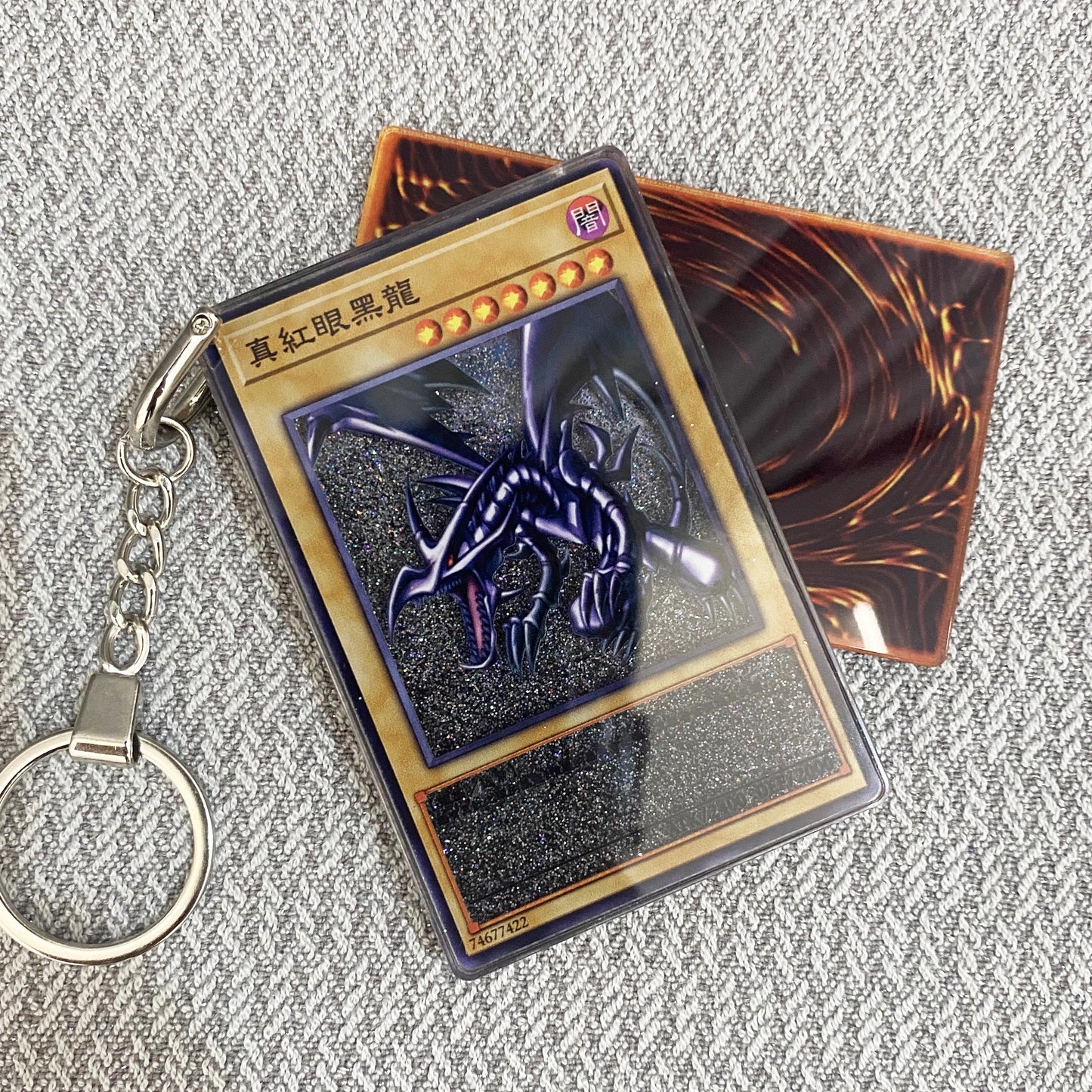 Red-Eyes Black Dragon Card Quicksand Keychain