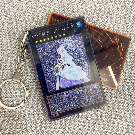 Teardrop the Rikka Queen Card Quicksand Keychain