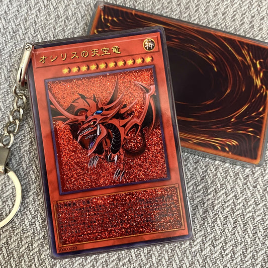 Slifer the Sky Dragon Card Quicksand Keychain
