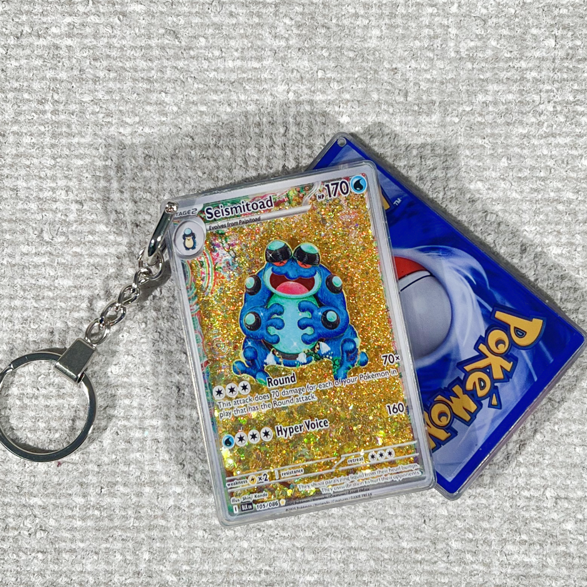 Seismitoad Card Quicksand Keychain