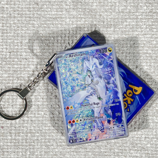 N`s Reshiram AR-English Version Card Quicksand Keychain