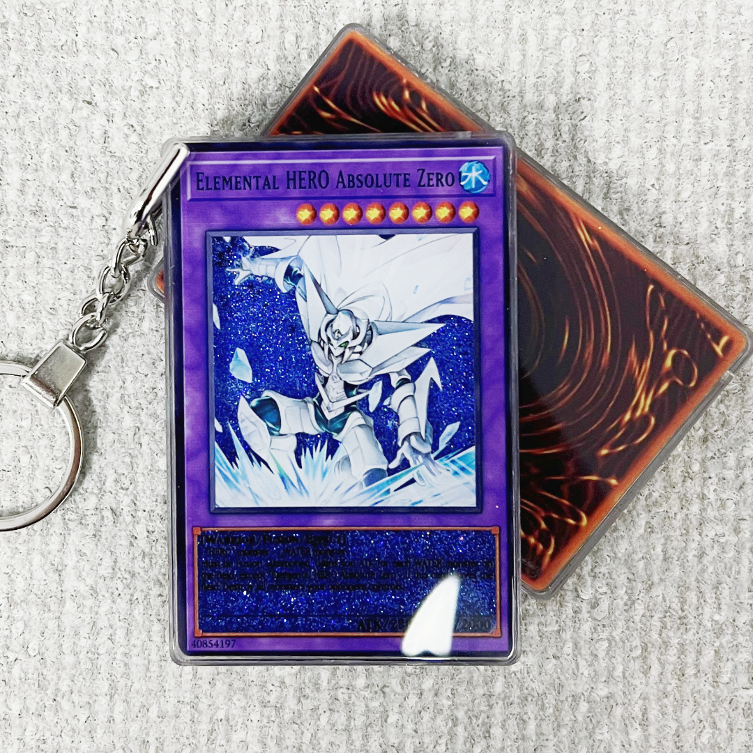 ELEMENTAL HERO ABSOLUTE ZERO Card Quicksand Keychain