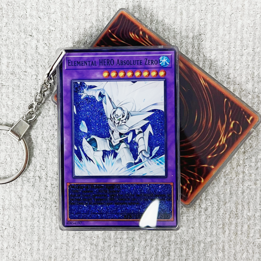 ELEMENTAL HERO ABSOLUTE ZERO Card Quicksand Keychain