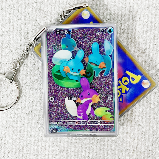 Mudkip Card Quicksand Keychain