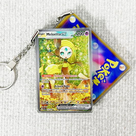 Meloetta EX Card Quicksand Keychain