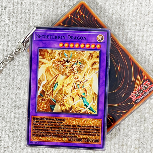 SECRETERION DRAGON Card Quicksand Keychain