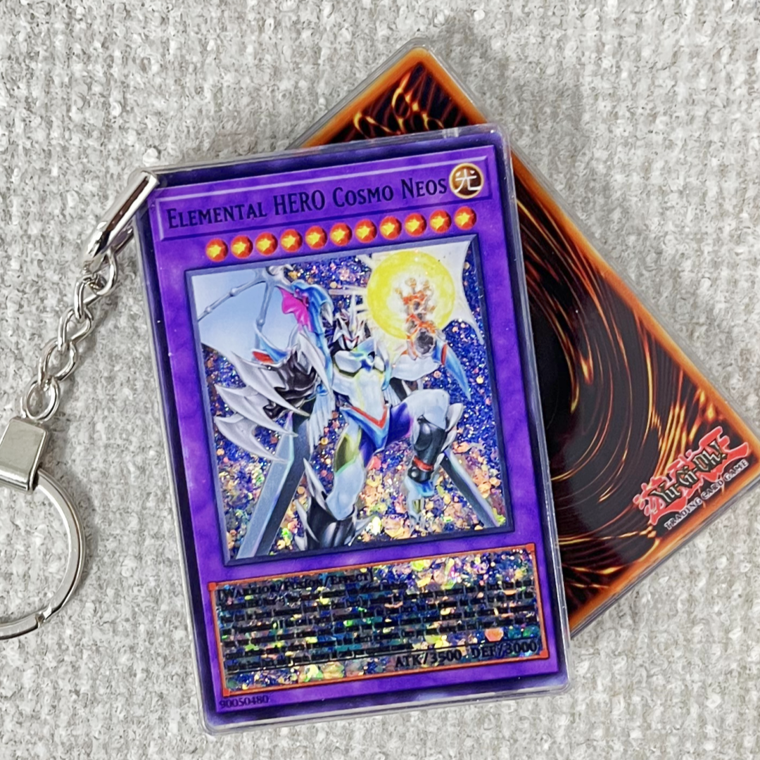 ELEMENTAL HERO COSMO NEOS Card Quicksand Keychain