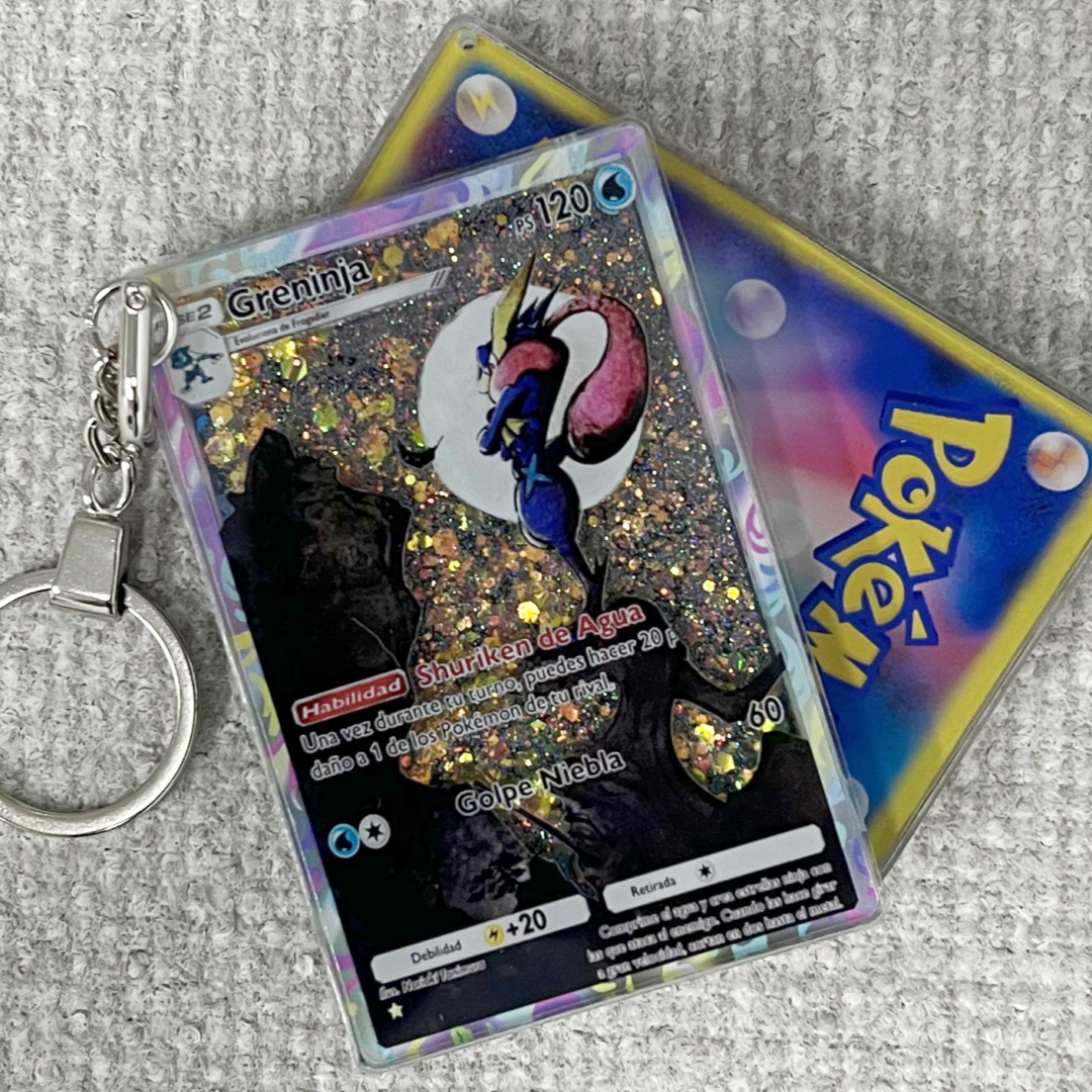 Radiant Greninja Card Quicksand Keychain