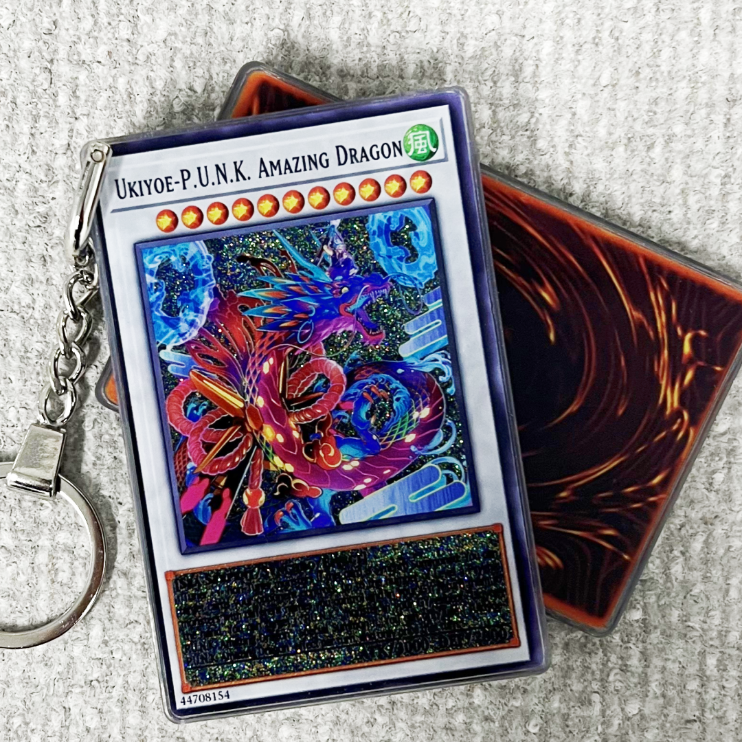 UKIYOE-P.U.N.K.AMAZING DRAGON Card Quicksand Keychain