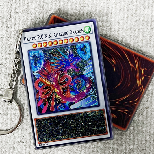 UKIYOE-P.U.N.K.AMAZING DRAGON Card Quicksand Keychain