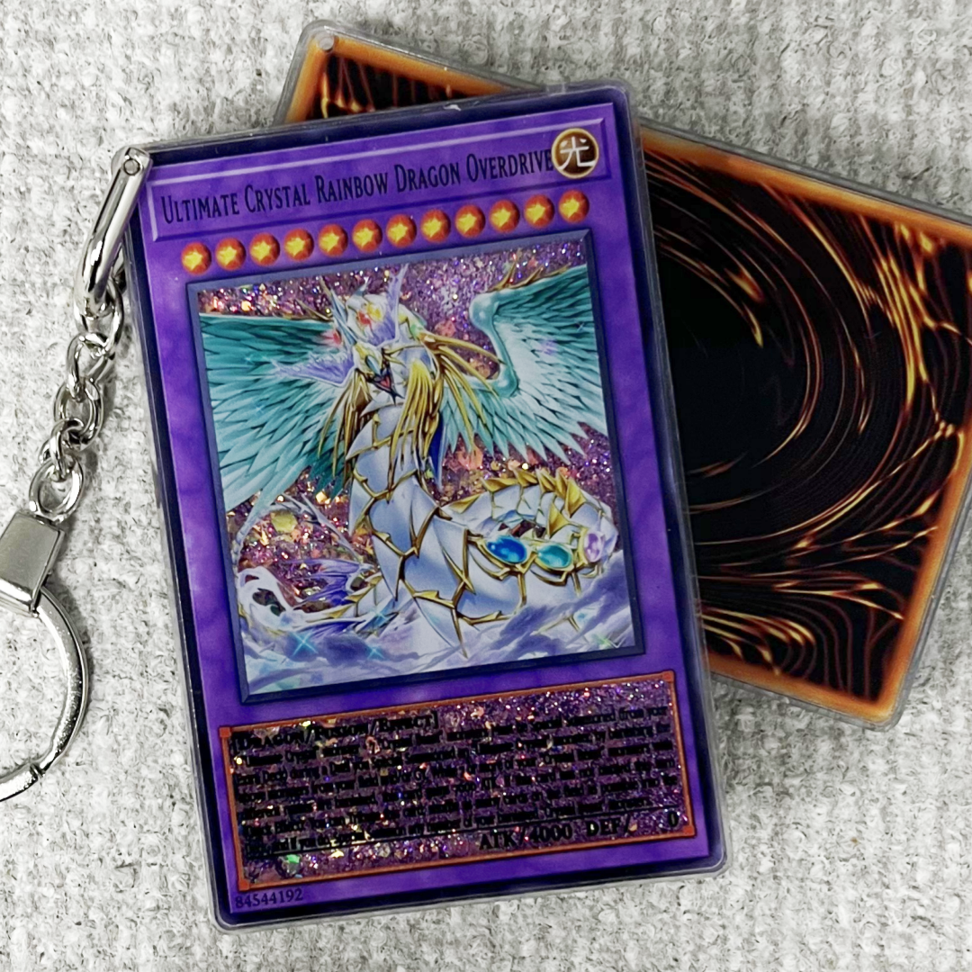 ULTIMATE CRYSTAL RAINBOW DRAGON OVERDRIVEG Card Quicksand Keychain