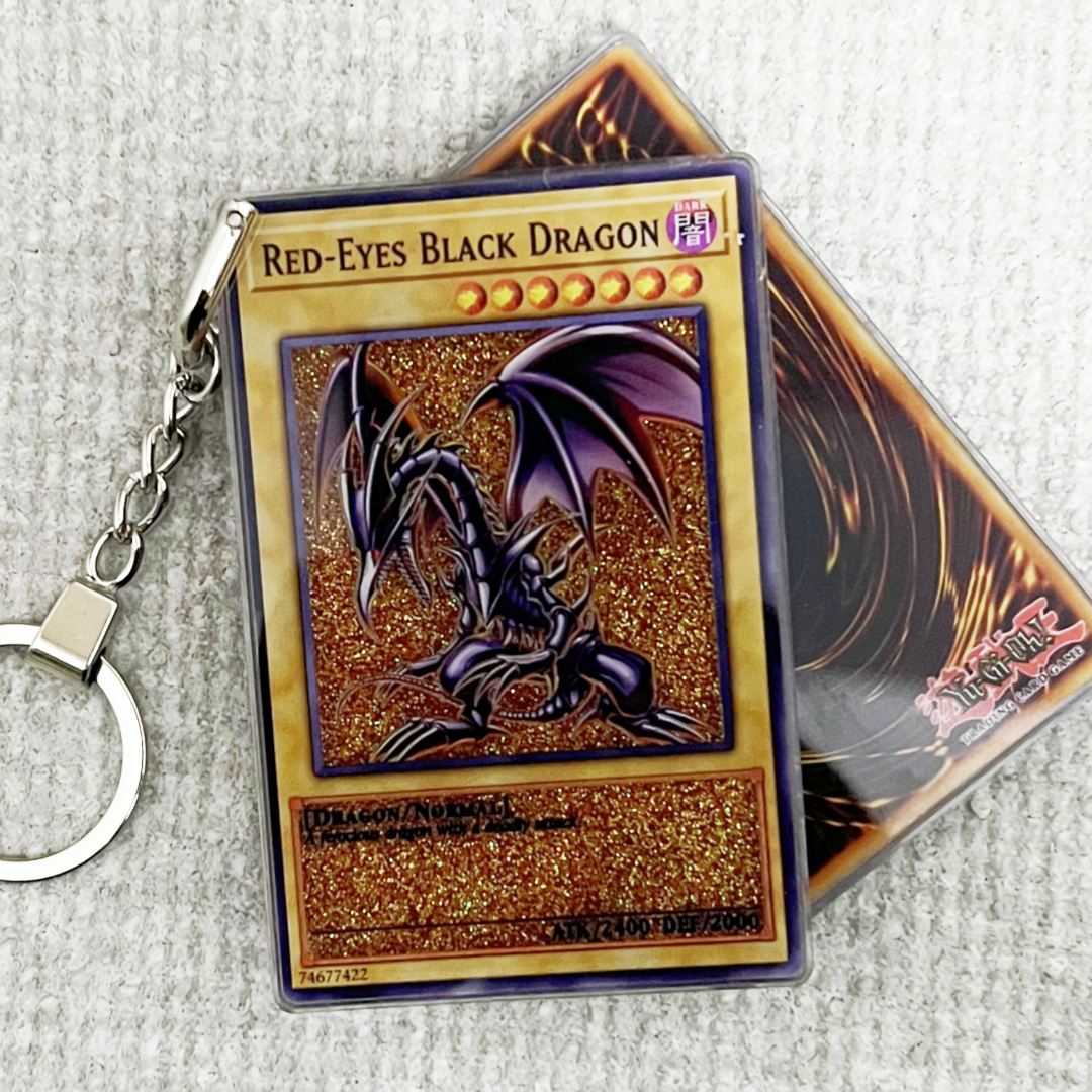RED-EYES BLACK DRAGON Card Quicksand Keychain