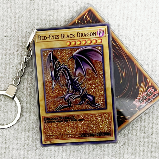 RED-EYES BLACK DRAGON Card Quicksand Keychain