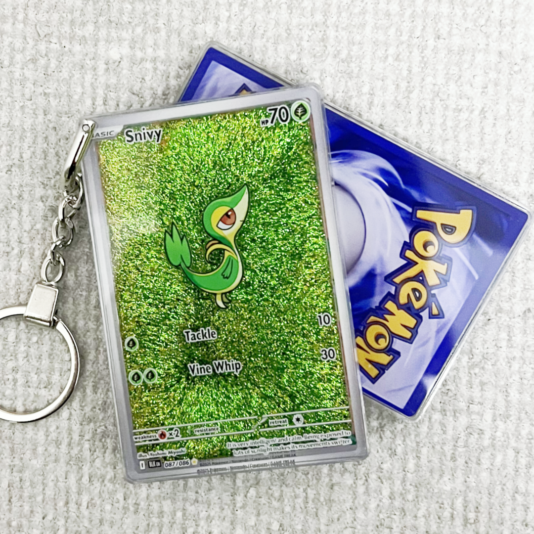 Snivy Card Quicksand Keychain