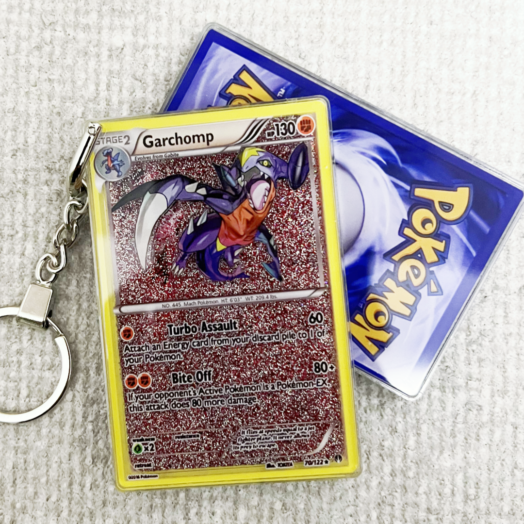 Garchomp Card Quicksand Keychain