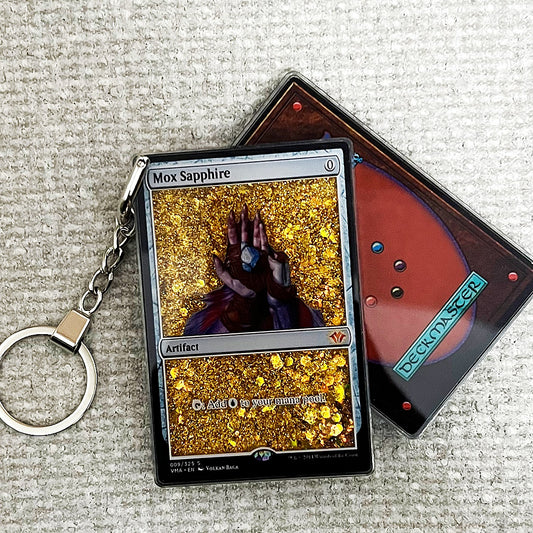 Mox Sapphire Card Quicksand Keychain