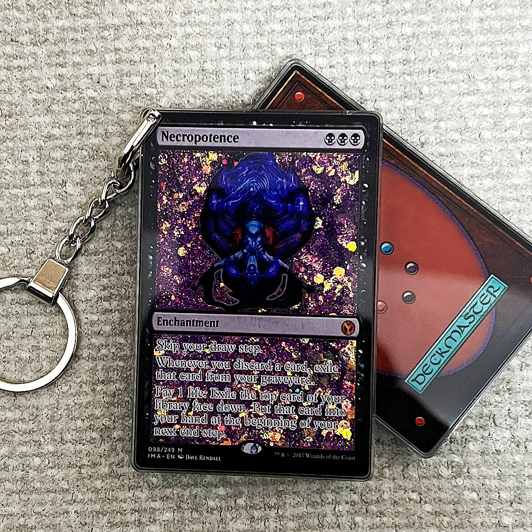 Necropotence Card Quicksand Keychain