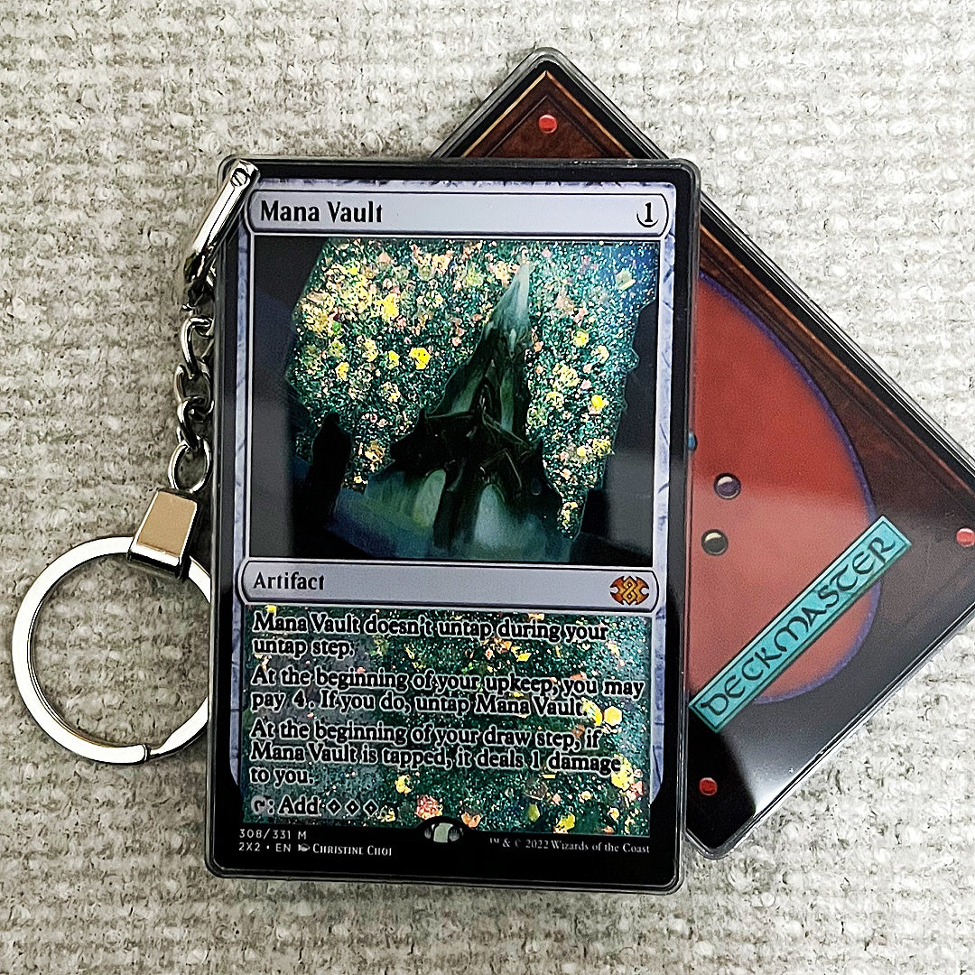 Mana Vault Card Quicksand Keychain