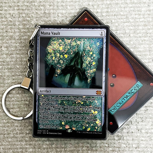 Mana Vault Card Quicksand Keychain