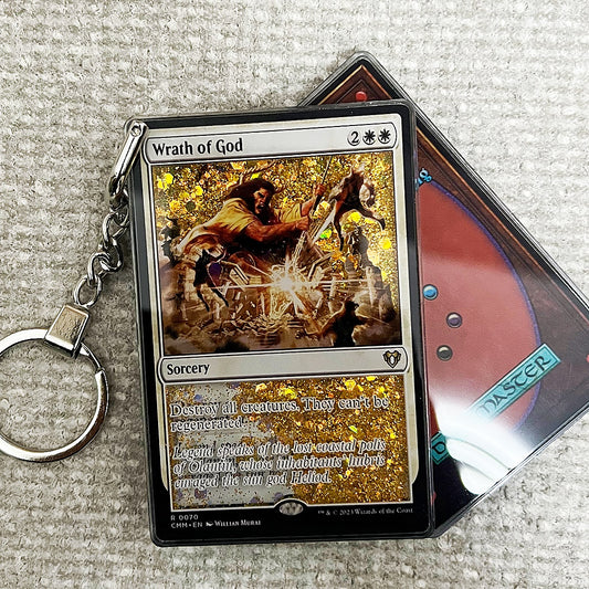 Wrath of God Card Quicksand Keychain