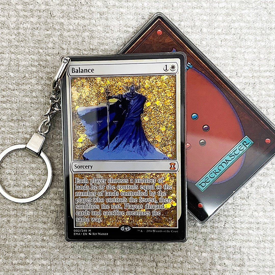 Balance Card Quicksand Keychain