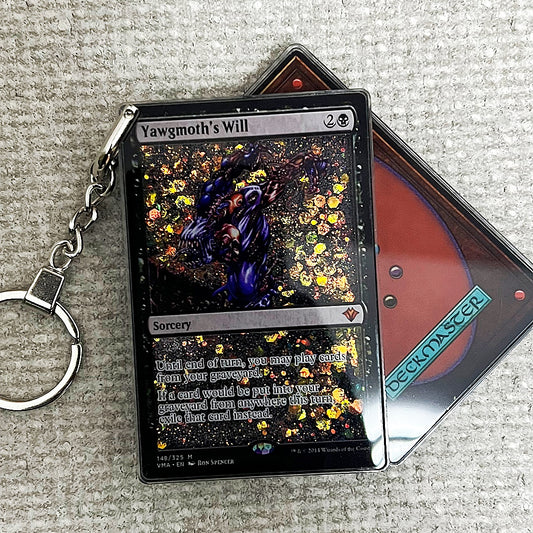 Yawgmoth's Will Card Quicksand Keychain