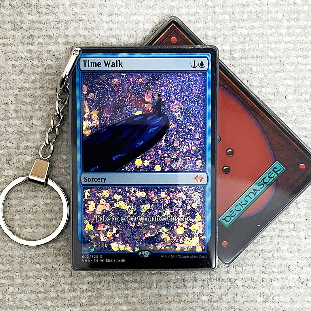Time Walk Card Quicksand Keychain