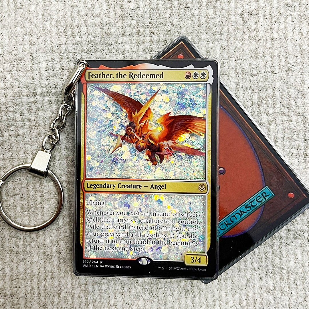 Feather, the Redeemed Card Quicksand Keychain