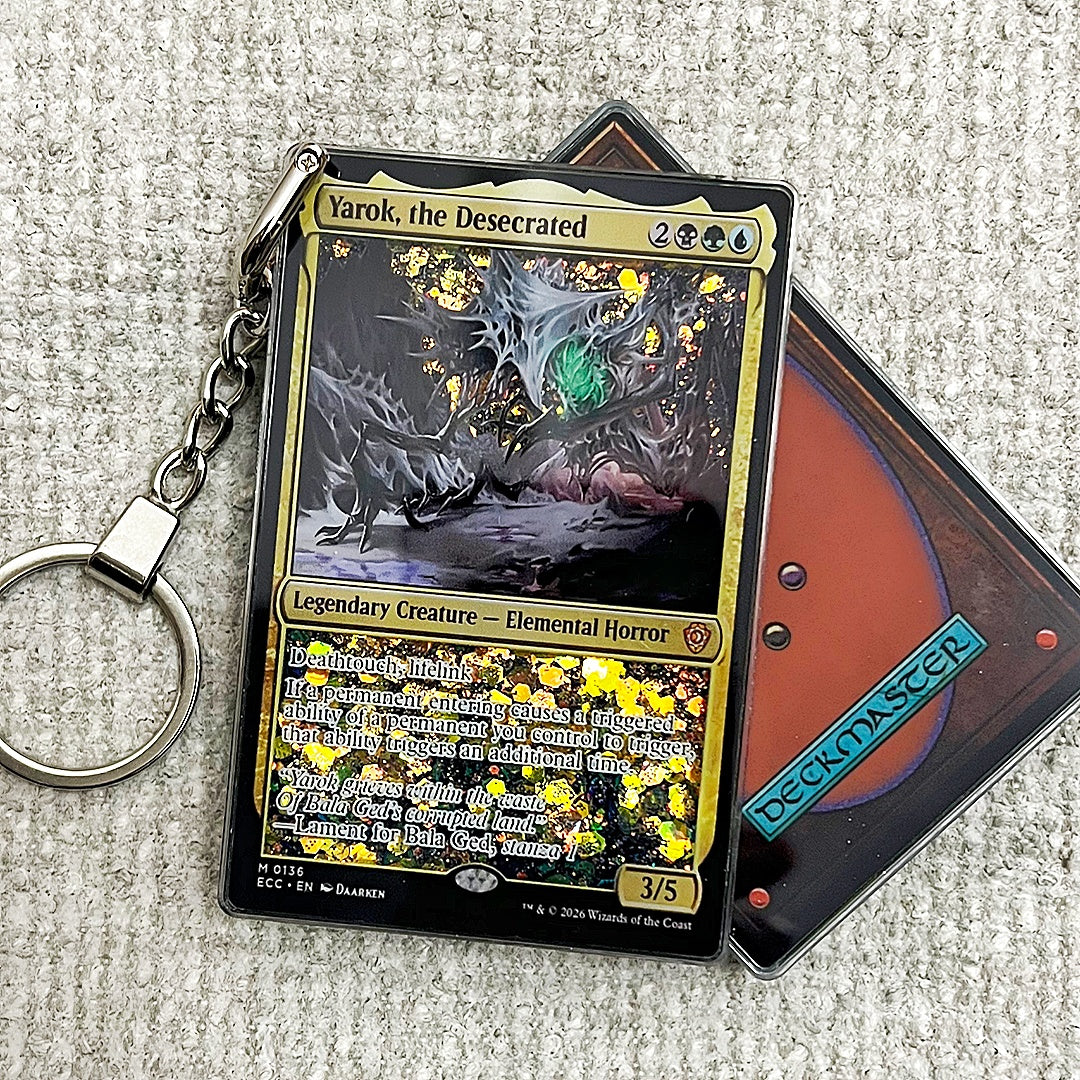 Yarok, the Desecrated Card Quicksand Keychain
