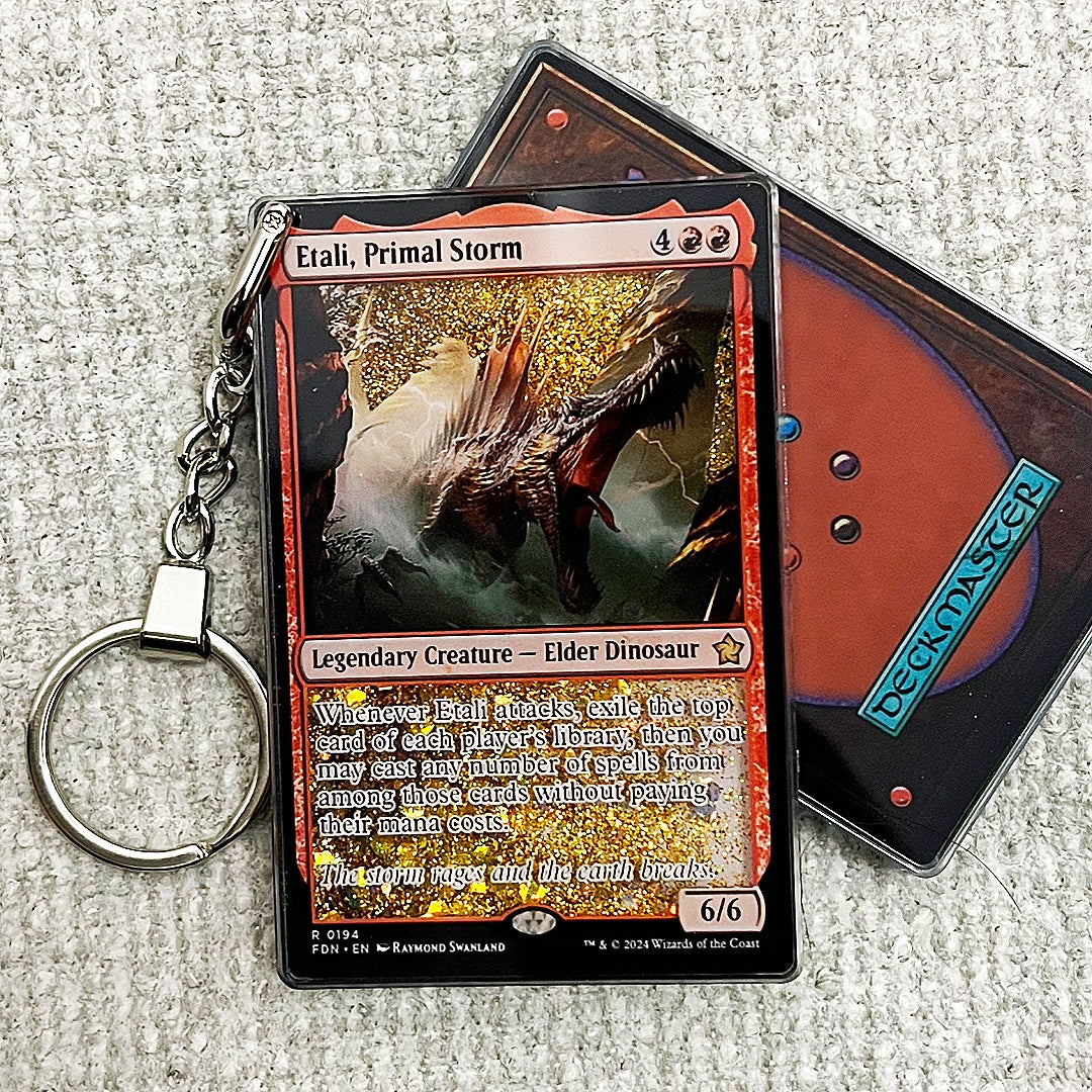 Etali, Primal Storm Card Quicksand Keychain