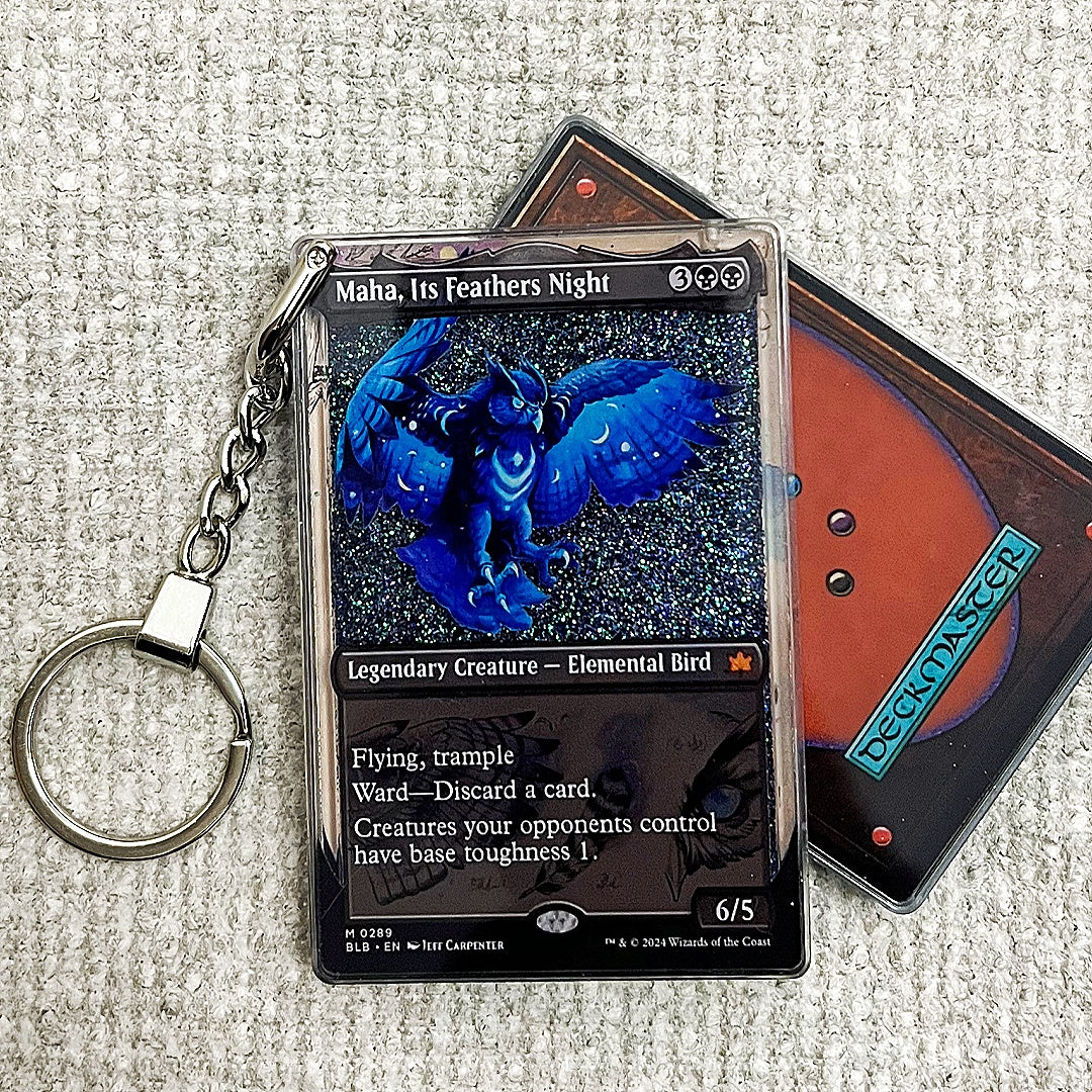 Maha, Its Feathers Night Card Quicksand Keychain