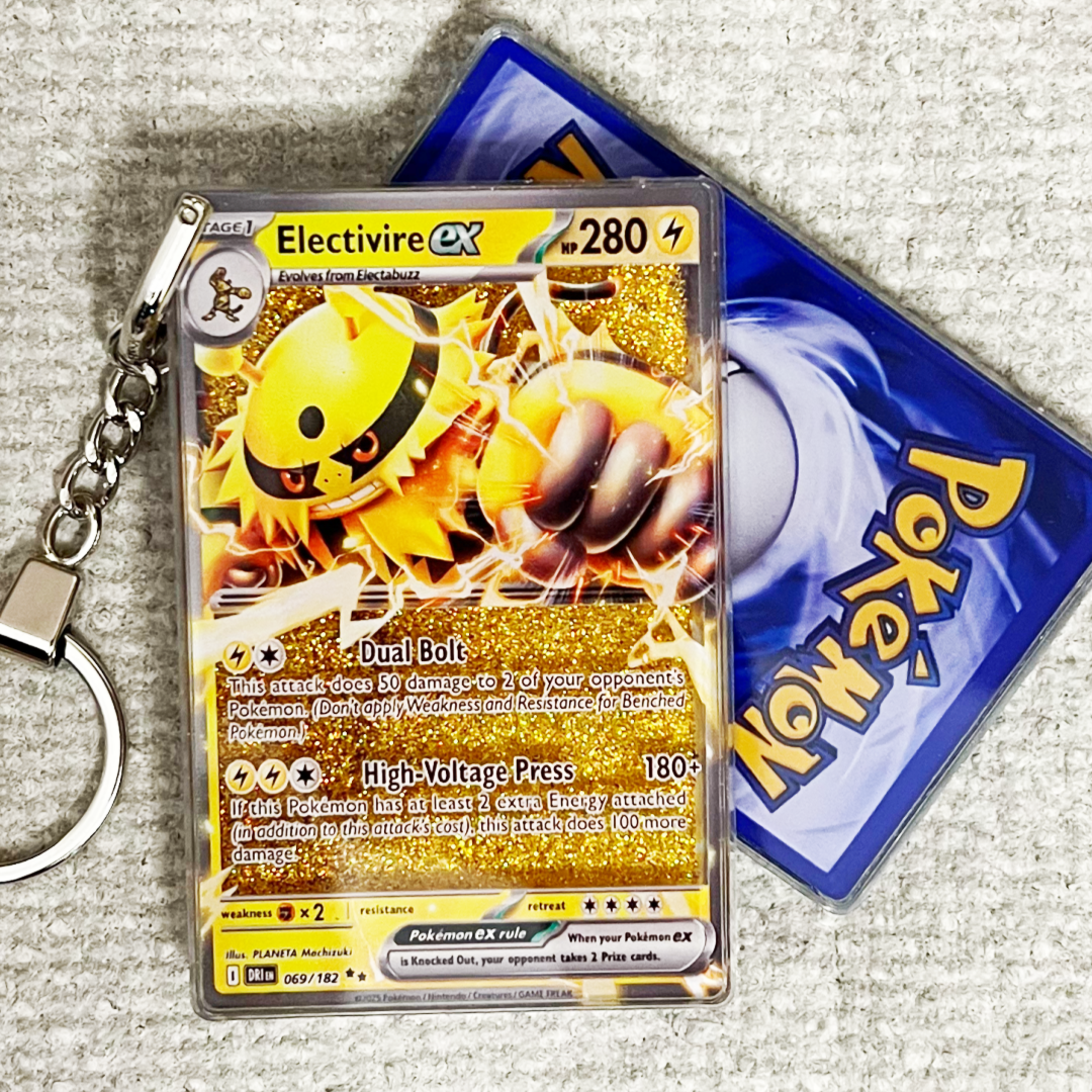 Electivire EX Card Quicksand Keychain