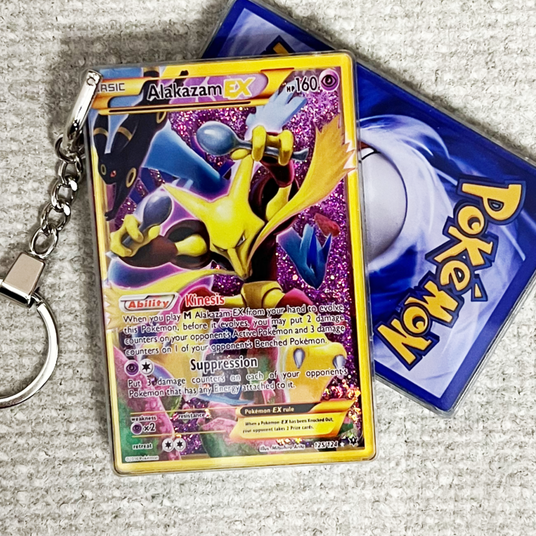 Alakazam EX Card Quicksand Keychain