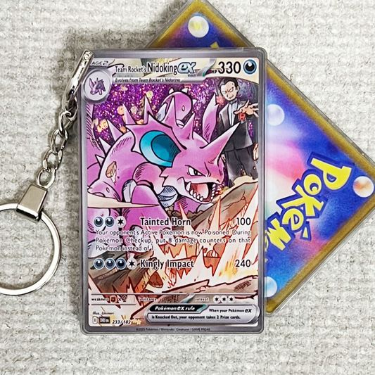 Team Rockets Nidoking Card Quicksand Keychain