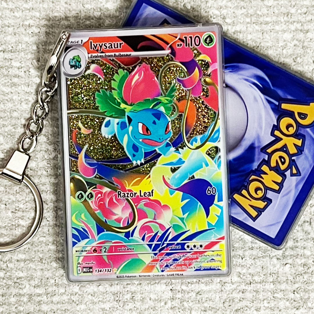 lvysaur Card Quicksand Keychain