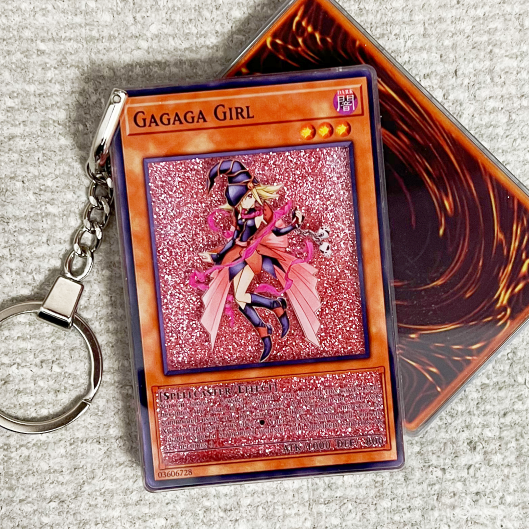 GAGAGA GIRL Card Quicksand Keychain