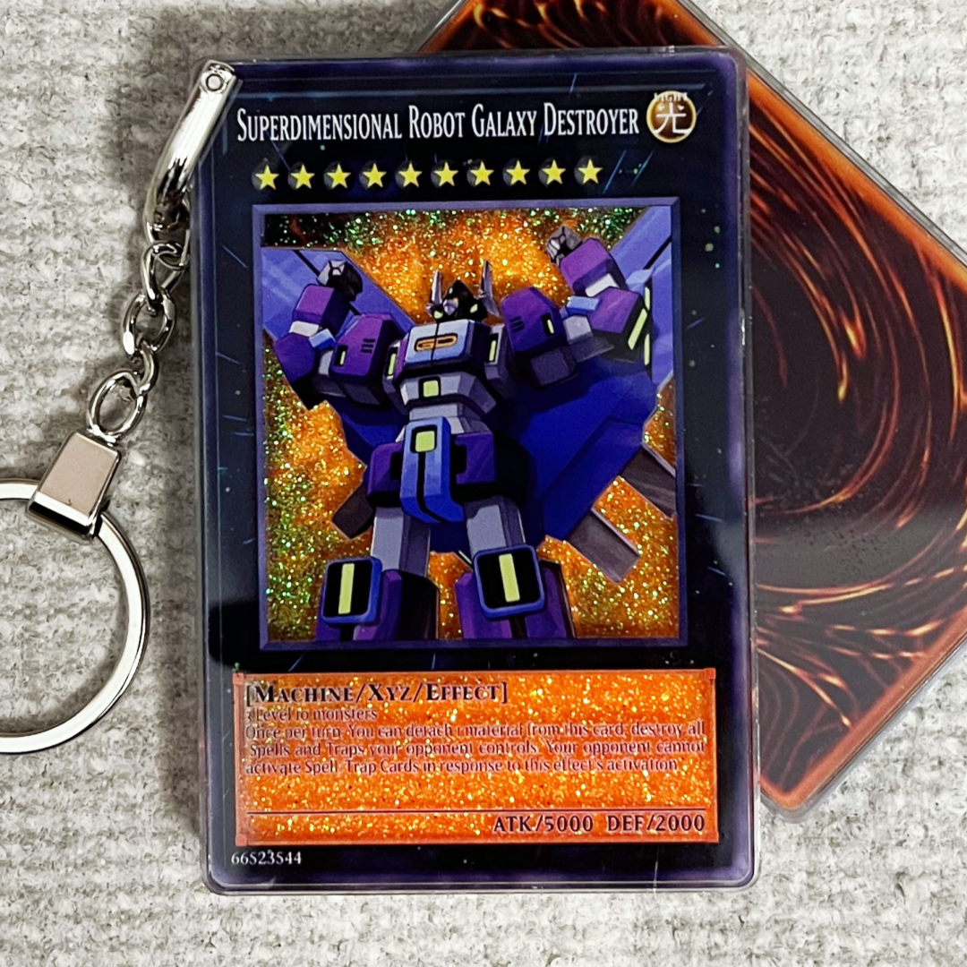 SUPERDIMENSIONAL ROBOT GALAXY DESTROYER Card Quicksand Keychain