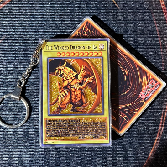 THE WINGED DRAGON OF RA-English Version Card Quicksand Keychain