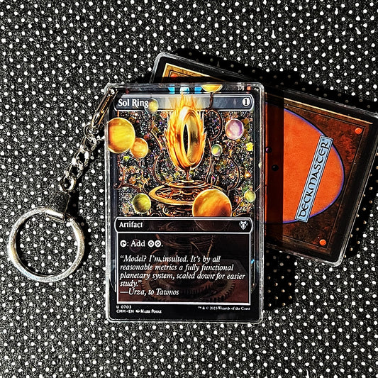 Sol Ring Card Quicksand Keychain