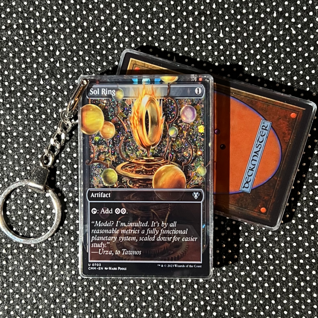 Sol Ring Magic the Gathering Card Quicksand Keychain