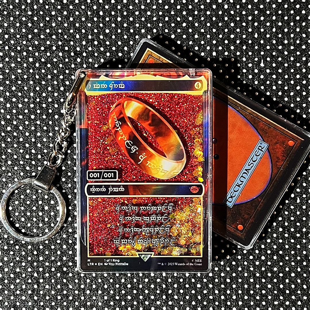 The One Ring Card Quicksand Keychain