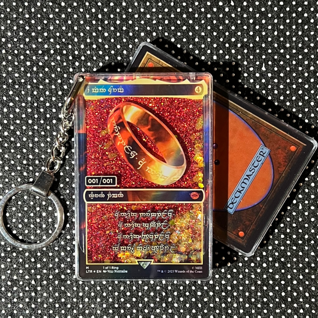 The One Ring Magic the Gathering Card Quicksand Keychain
