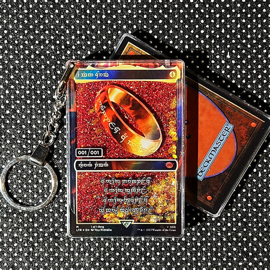 The One Ring Card Quicksand Keychain