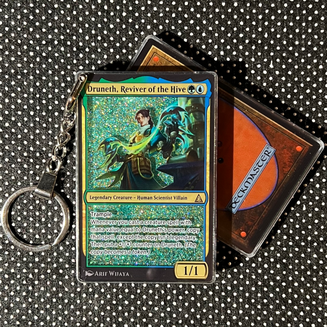 Druneth, Reviver of the Hive Magic the Gathering Card Quicksand Keychain